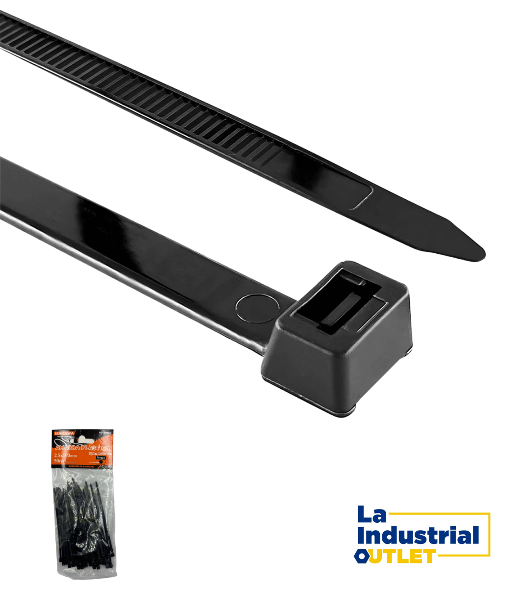 AMARRA PLASTICA 2.5X150MM NEGRO