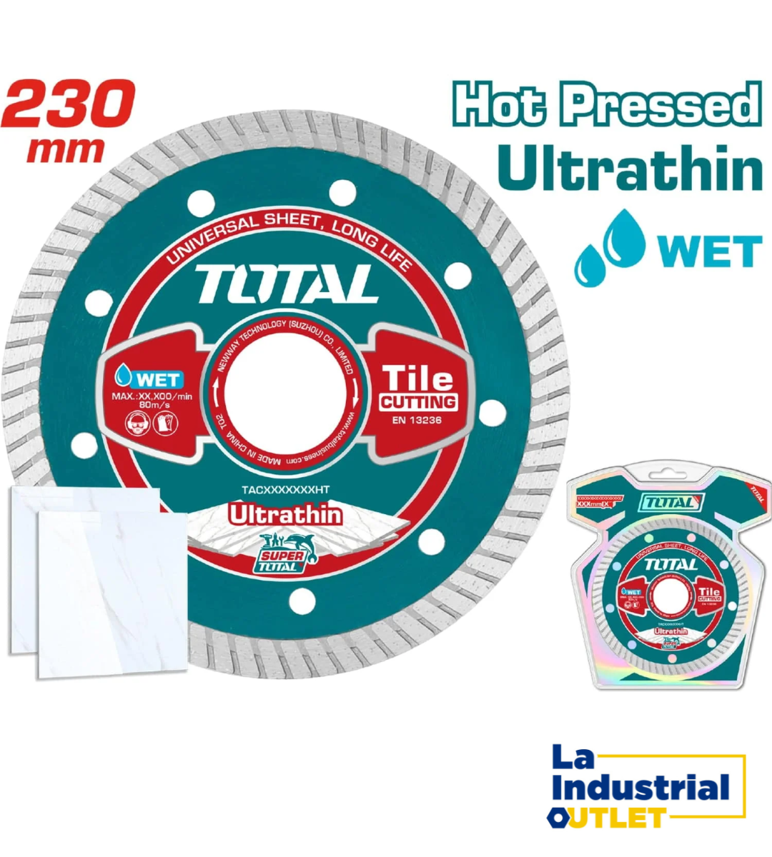 DISCO DIAMANTADO 230MM ULTRA FINO TOTAL
