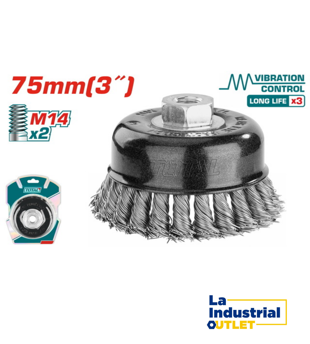 ESCOBILLA COPA TRENZADO 3´ TOTAL