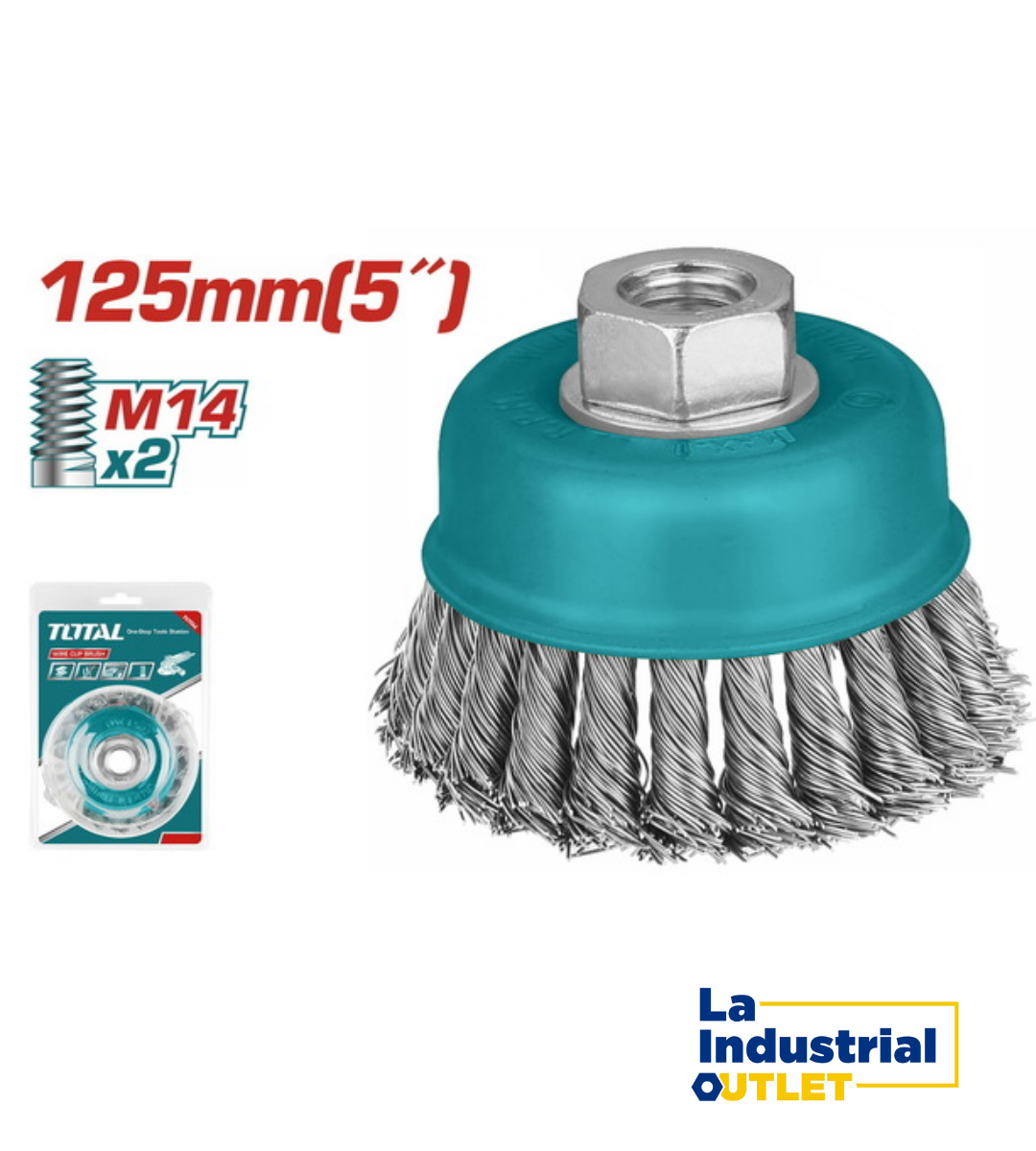 ESCOBILLA COPA TRENZADO 5´ (125MM) TOTAL