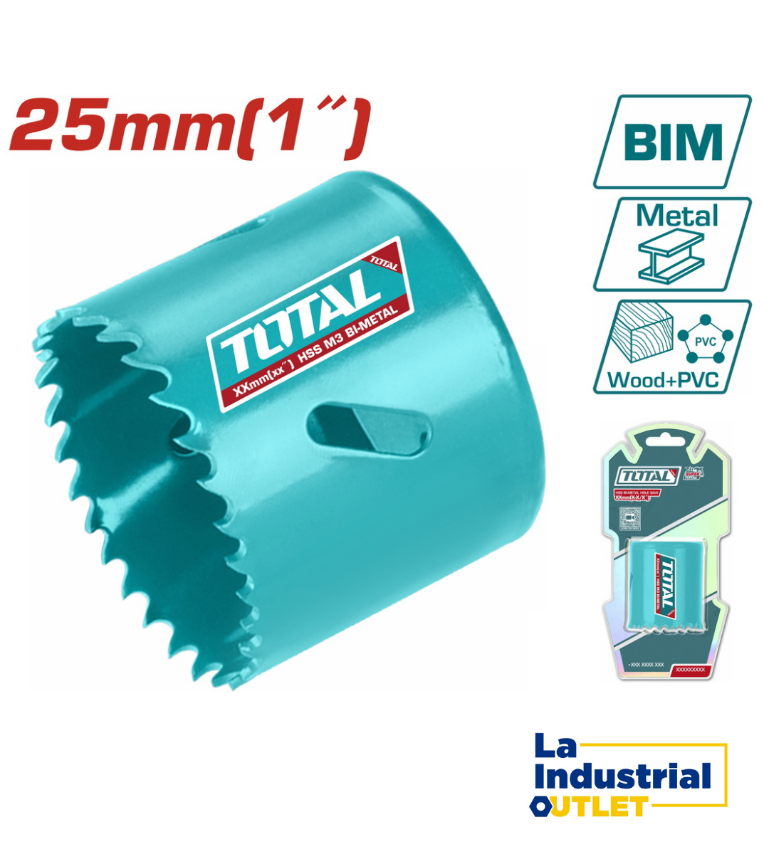 SIERRA COPA PARA METAL 25MM TOTAL