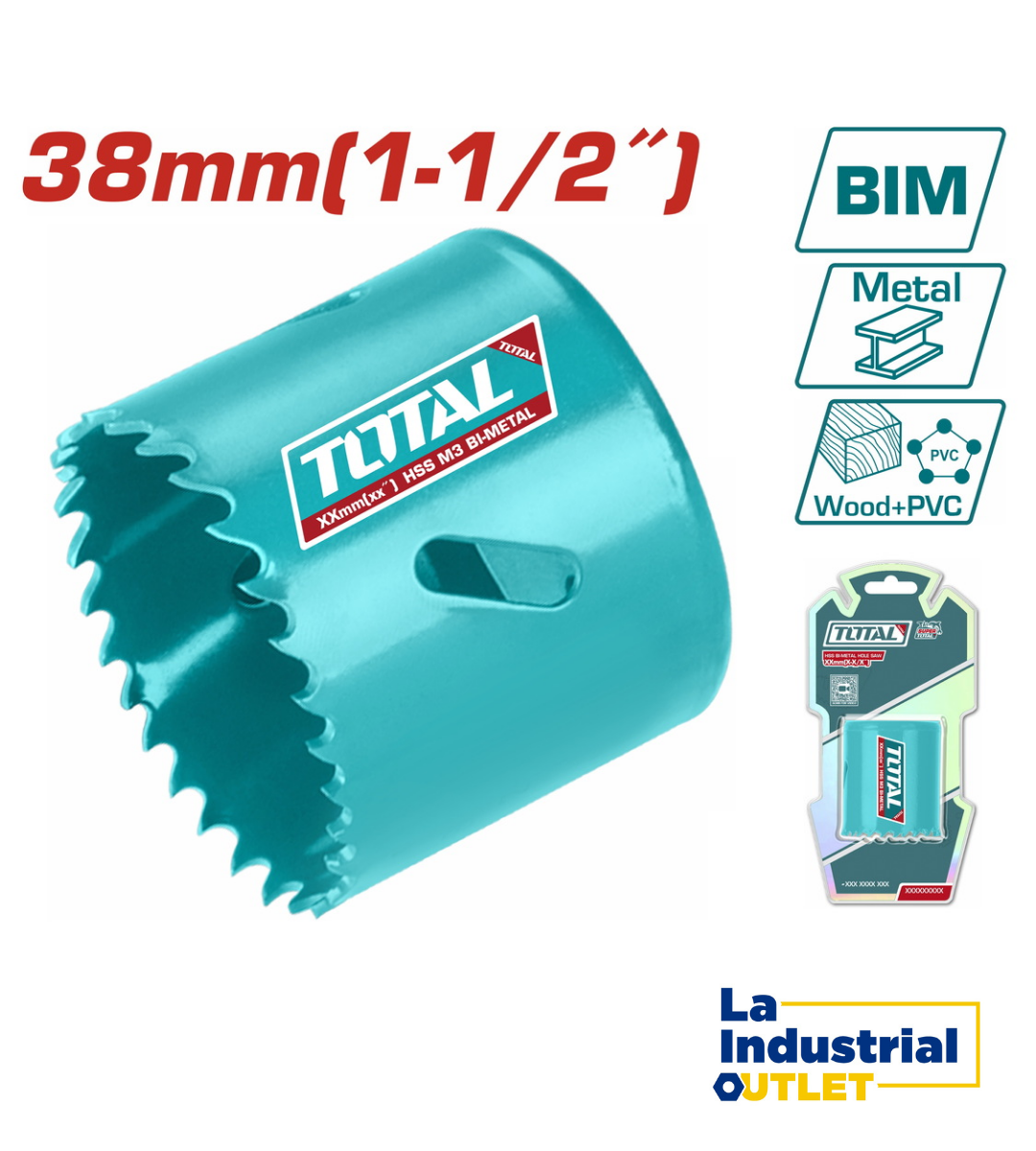 SIERRA COPA PARA METAL 38MM TOTAL