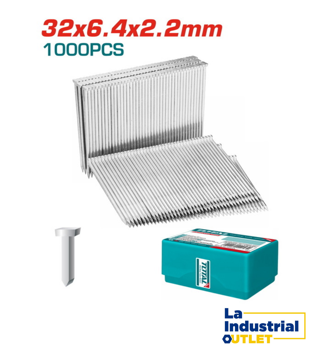 CLAVOS PARA CLAVADORA 32MM DE CONCRETO TOTAL