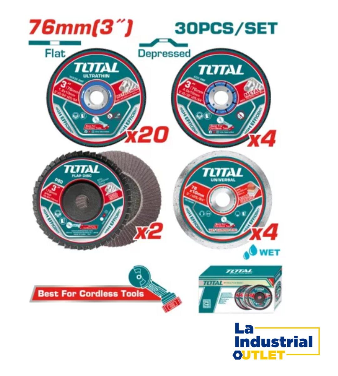 JGO DISCOS POR 30PCS CORTE Y DESBASTE 3