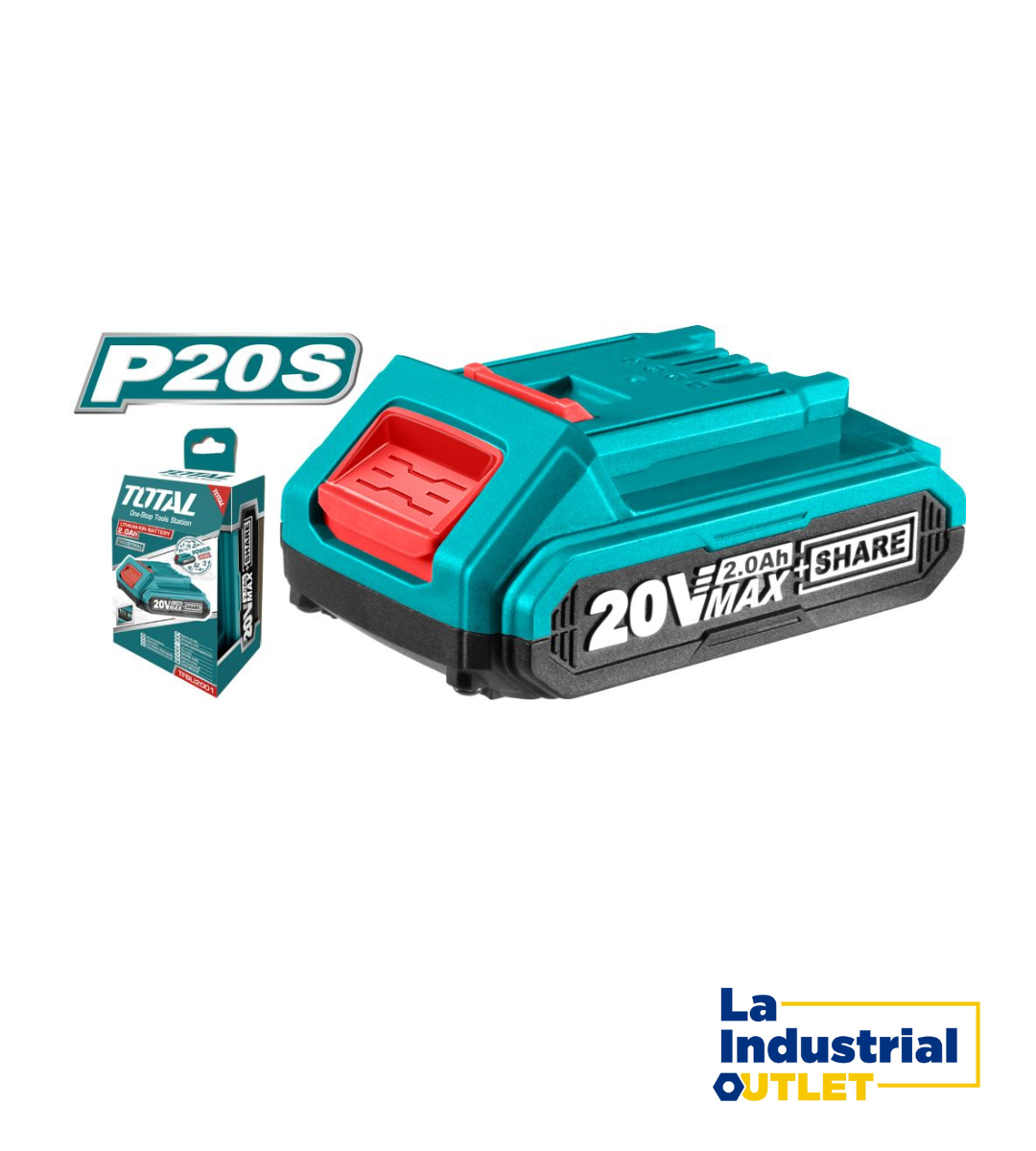 BATERIA LITIO-ION 20V 2.0AH P20S TOTAL