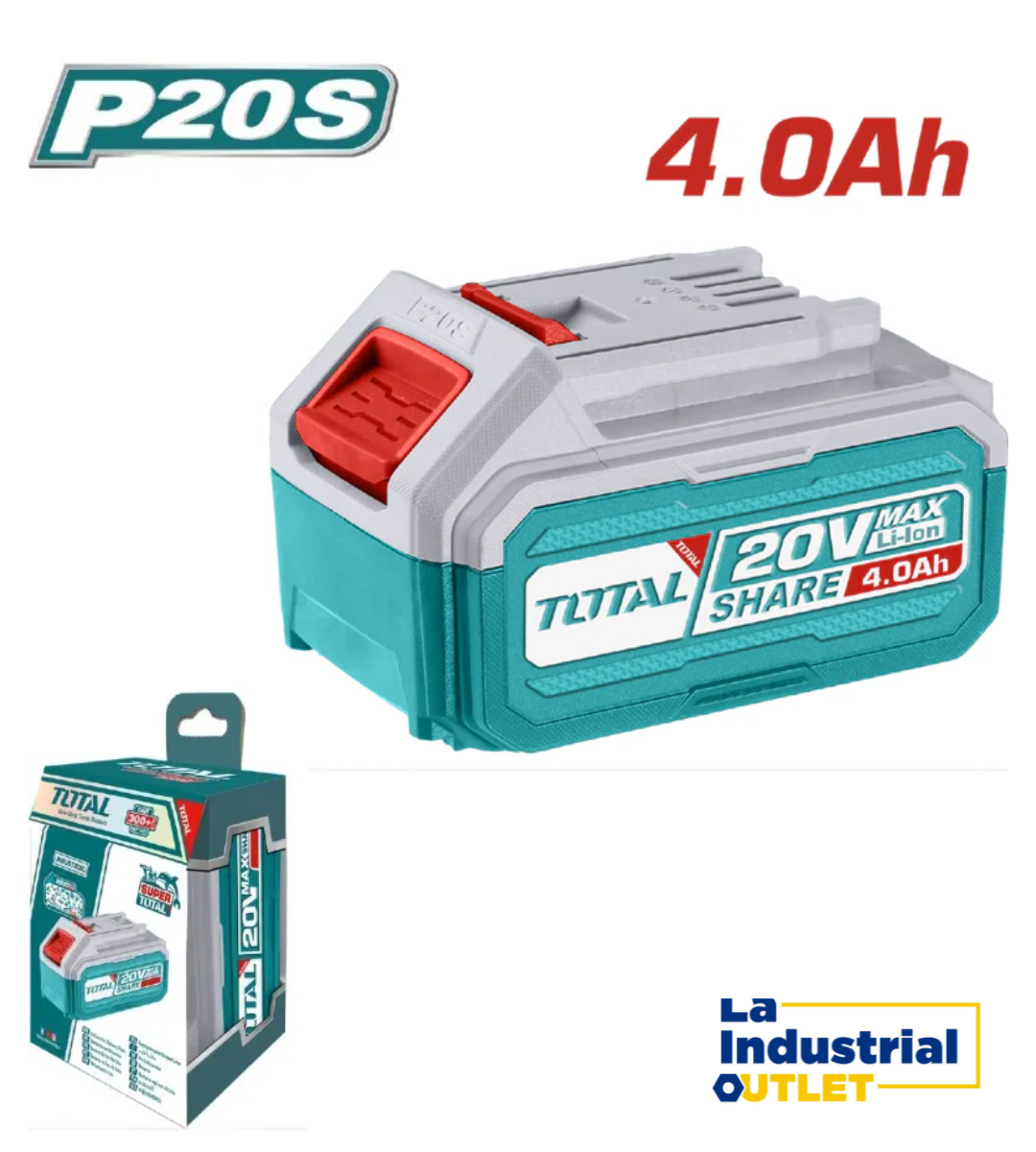 BATERIA LITIO-ION 20V 4.0AH P20S TOTAL