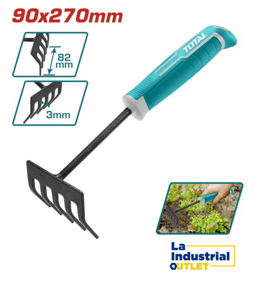 RASTILLO DE JARDIN 270MM TOTAL