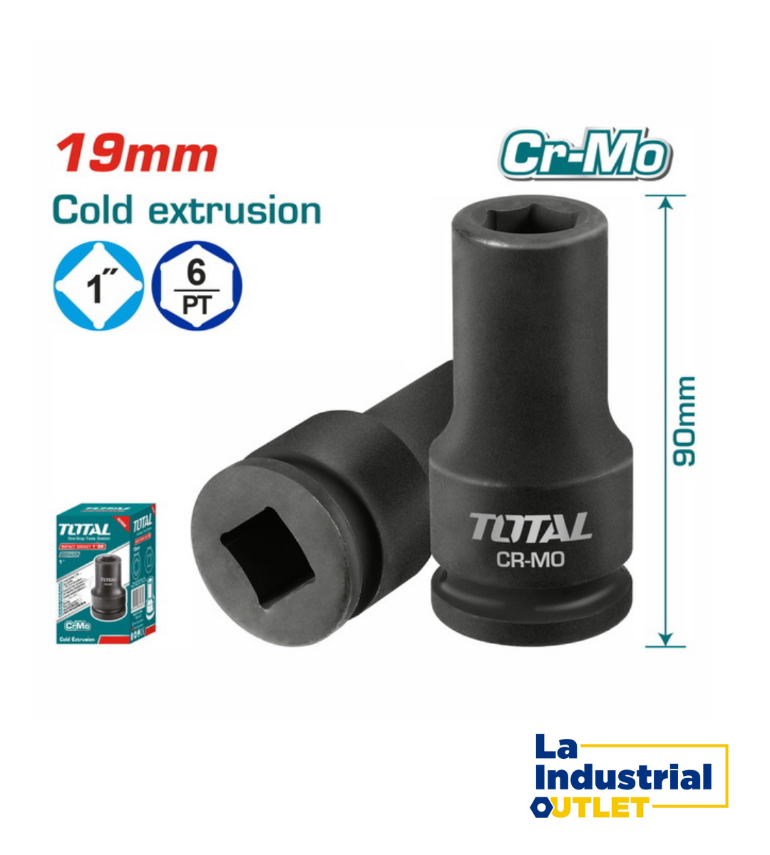 DADO DE IMPACTO 1´DR. 19MM TOTAL