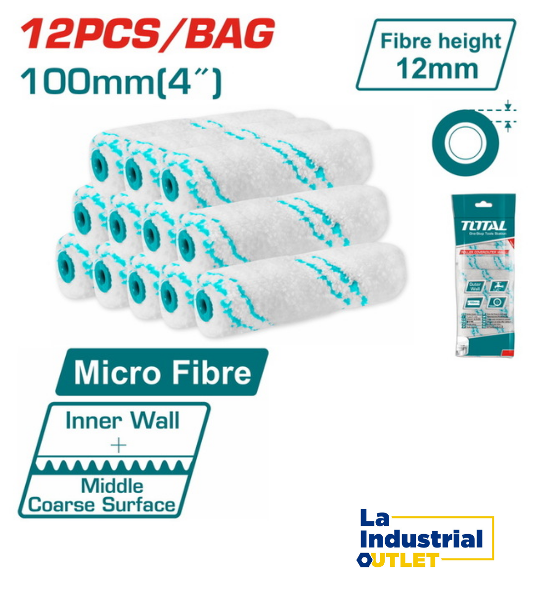 JUEGO RODILLO 4 PULF 12PCS