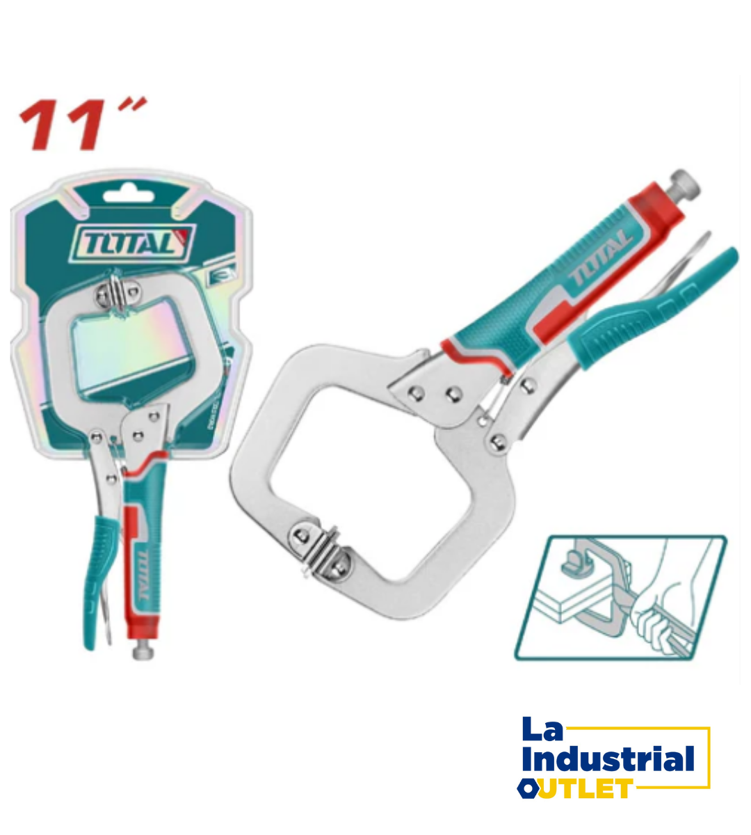 ALICATE CAIMAN TIPO ´C´ 11´ TOTAL