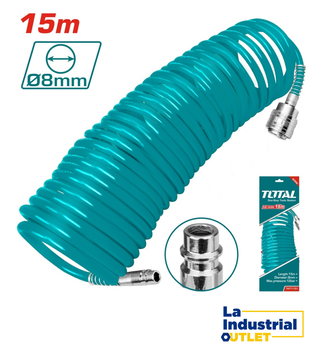 MANGUERA AIRE 15M COMPRESOR TOTAL