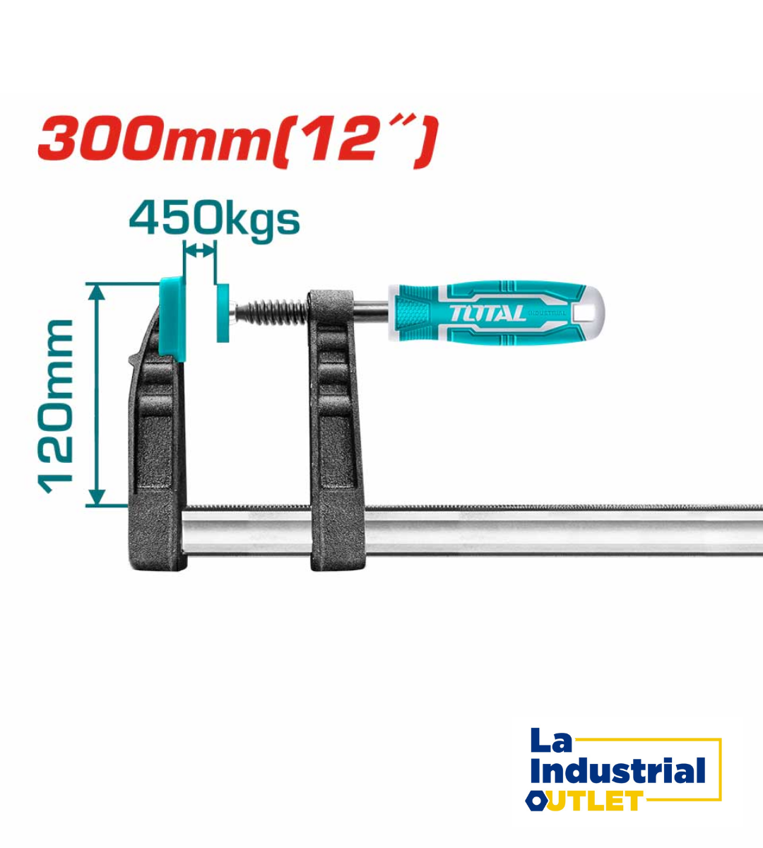 PRENSA SARGENTO 120X300MM TOTAL