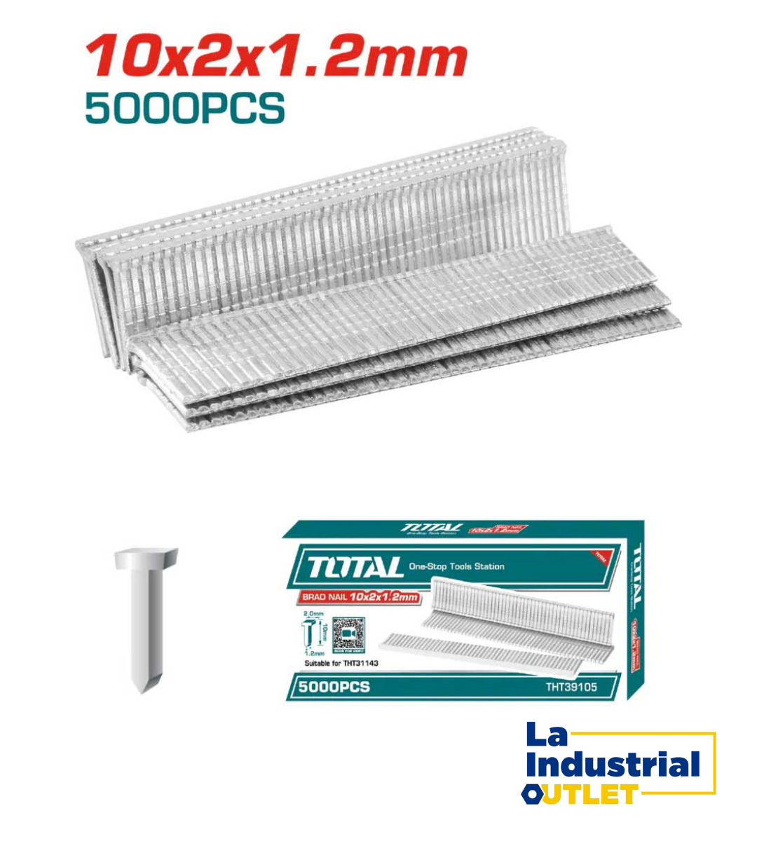 CLAVOS P. GRAPADORA POR 5000PCS 10MM X 1.2MM TOTAL