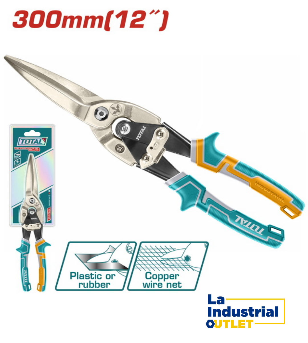 TIJERA HOJALATERA AVIACION 12´ RECTO TOTAL