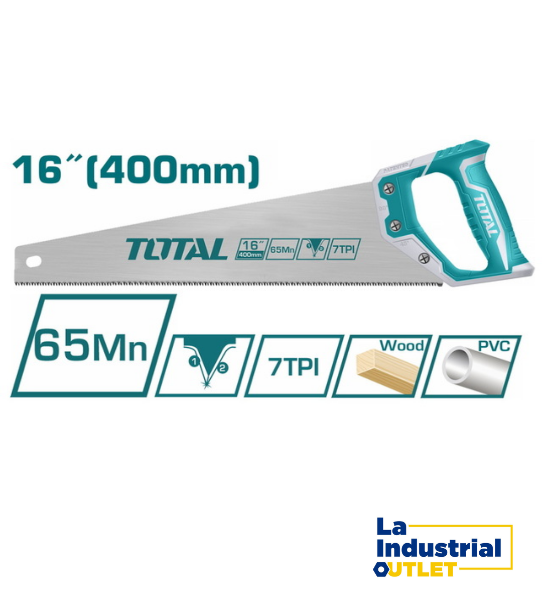 SERRUCHO MANGO PLASTICO 16´ TOTAL