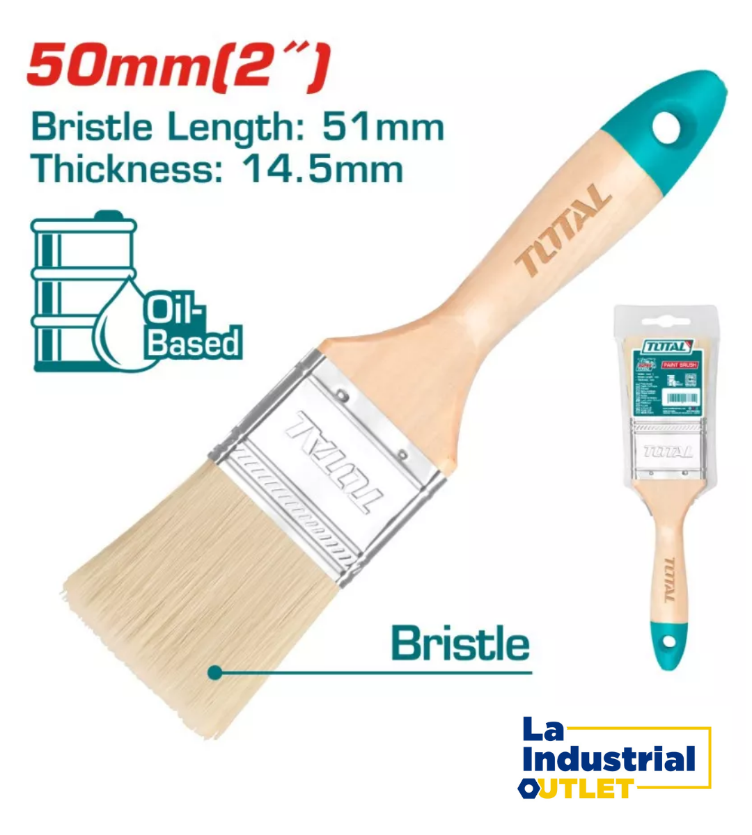 BROCHA MANGO MADERA 2´ TOTAL