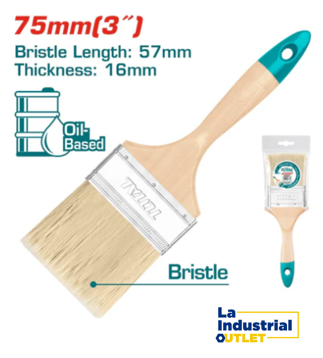 BROCHA MANGO MADERA 3´ TOTAL