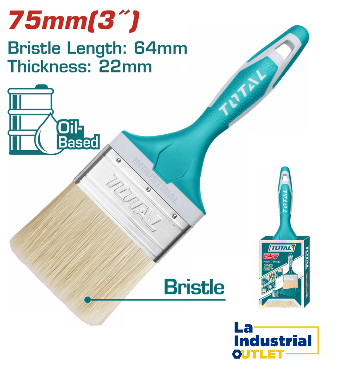 BROCHA M/ PLASTICO 3´ TOTAL