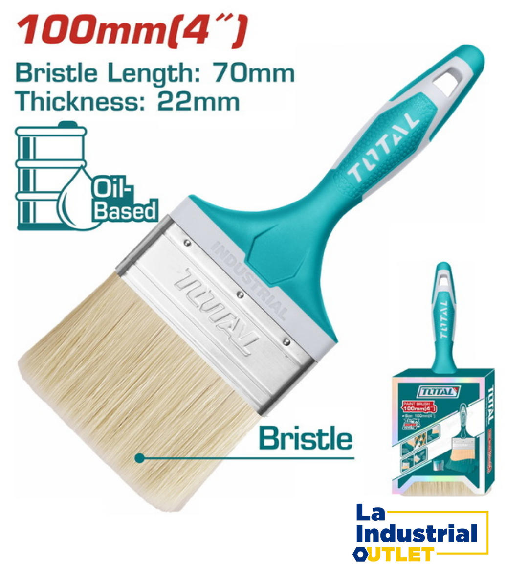 BROCHA M/ PLASTICO 4´ TOTAL