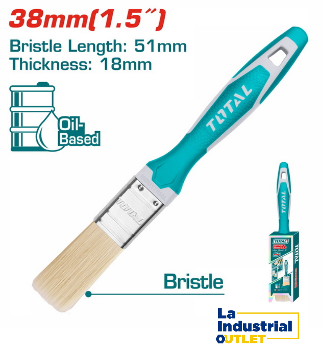 BROCHA M/ PLASTICO 1.5´ TOTAL