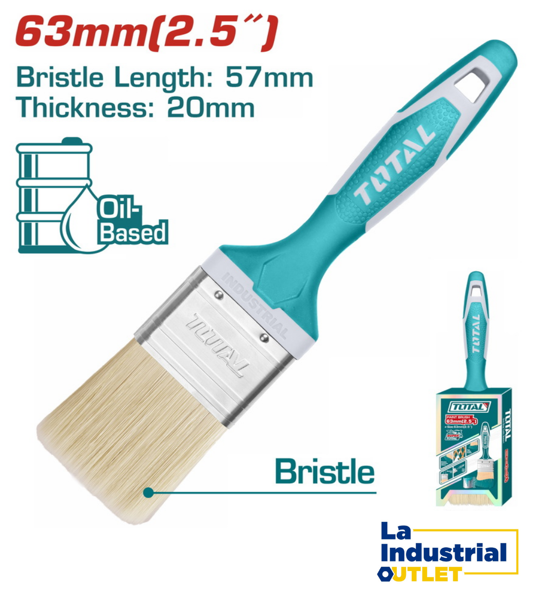 BROCHA M/ PLASTICO 2.5´ TOTAL