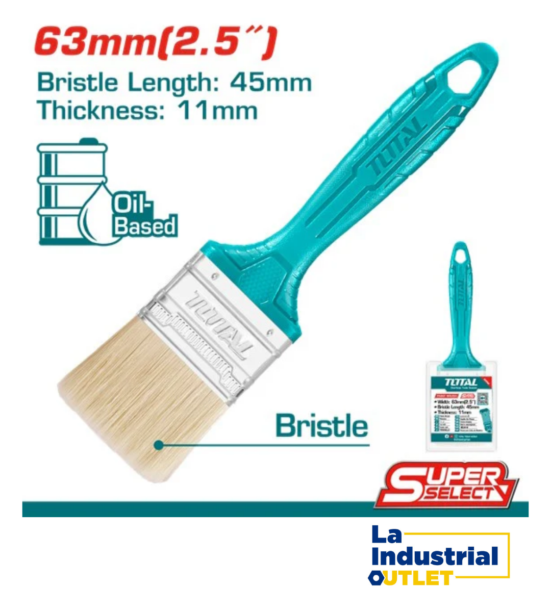 BROCHA M/ PLASTICO 2.5´ TOTAL