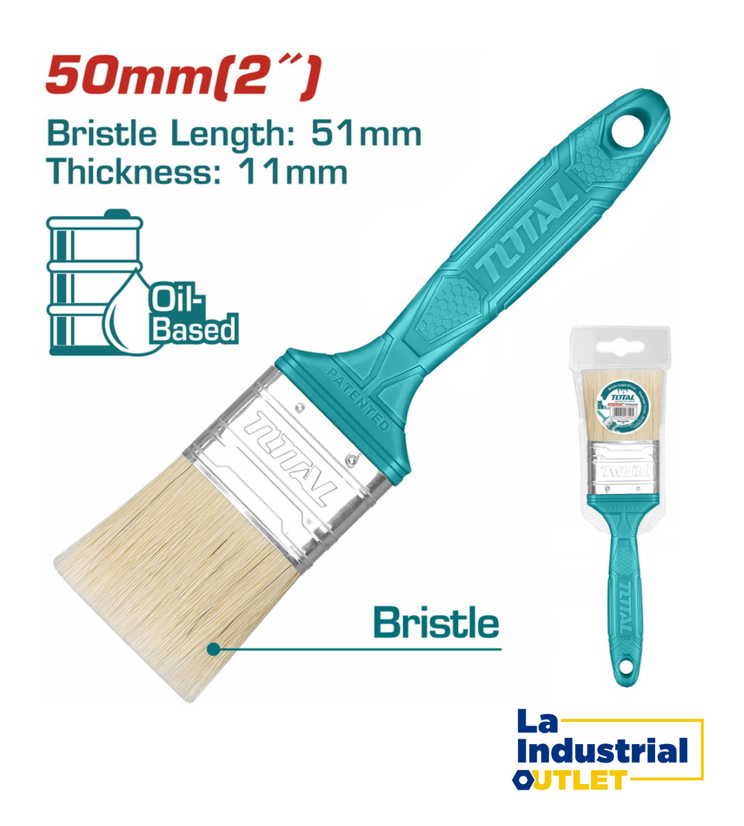 BROCHA M/ PLASTICO 2´ TOTAL