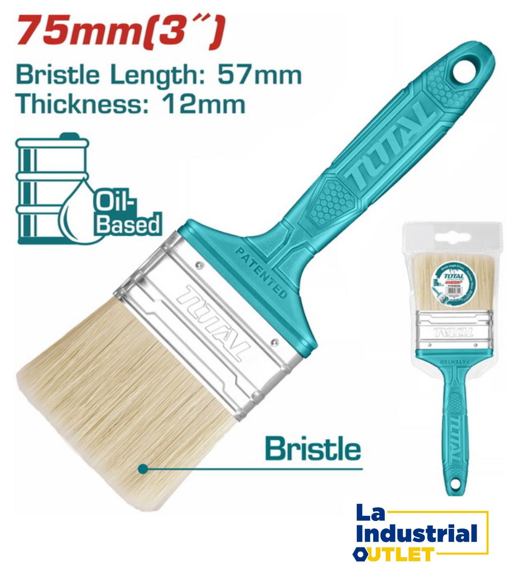 BROCHA M/ PLASTICO 3´ TOTAL