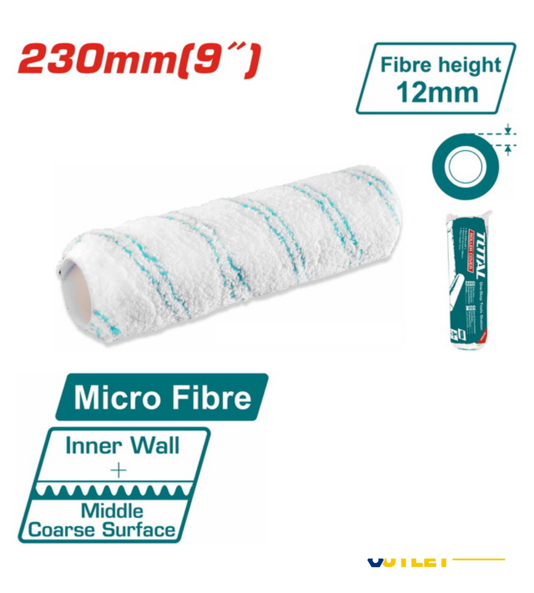 RODILLO 230MM 9´ TELESCOPICA TOTAL