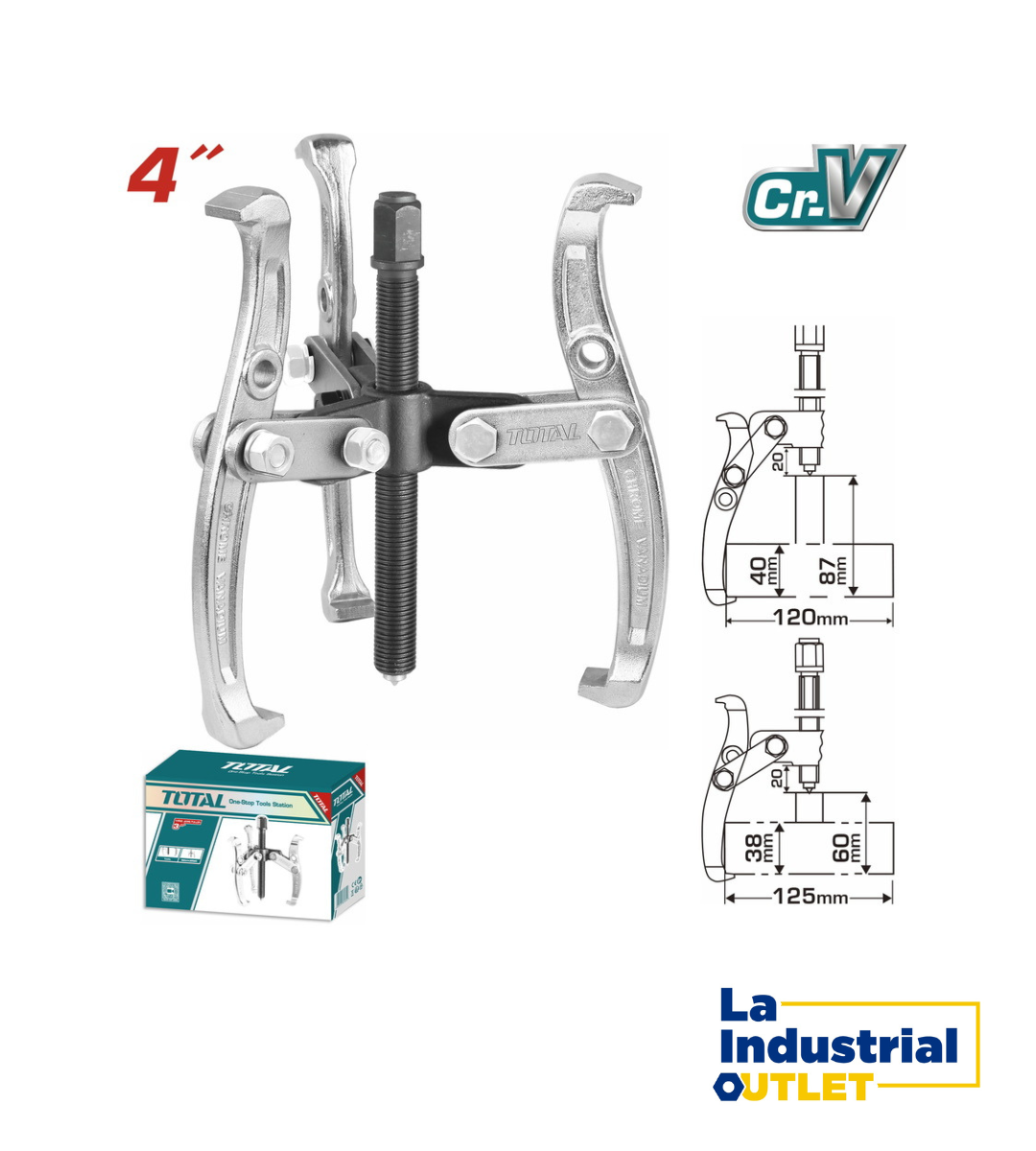 EXTRACTOR DE RODAMIENTO 4´ 3 PATAS TOTAL