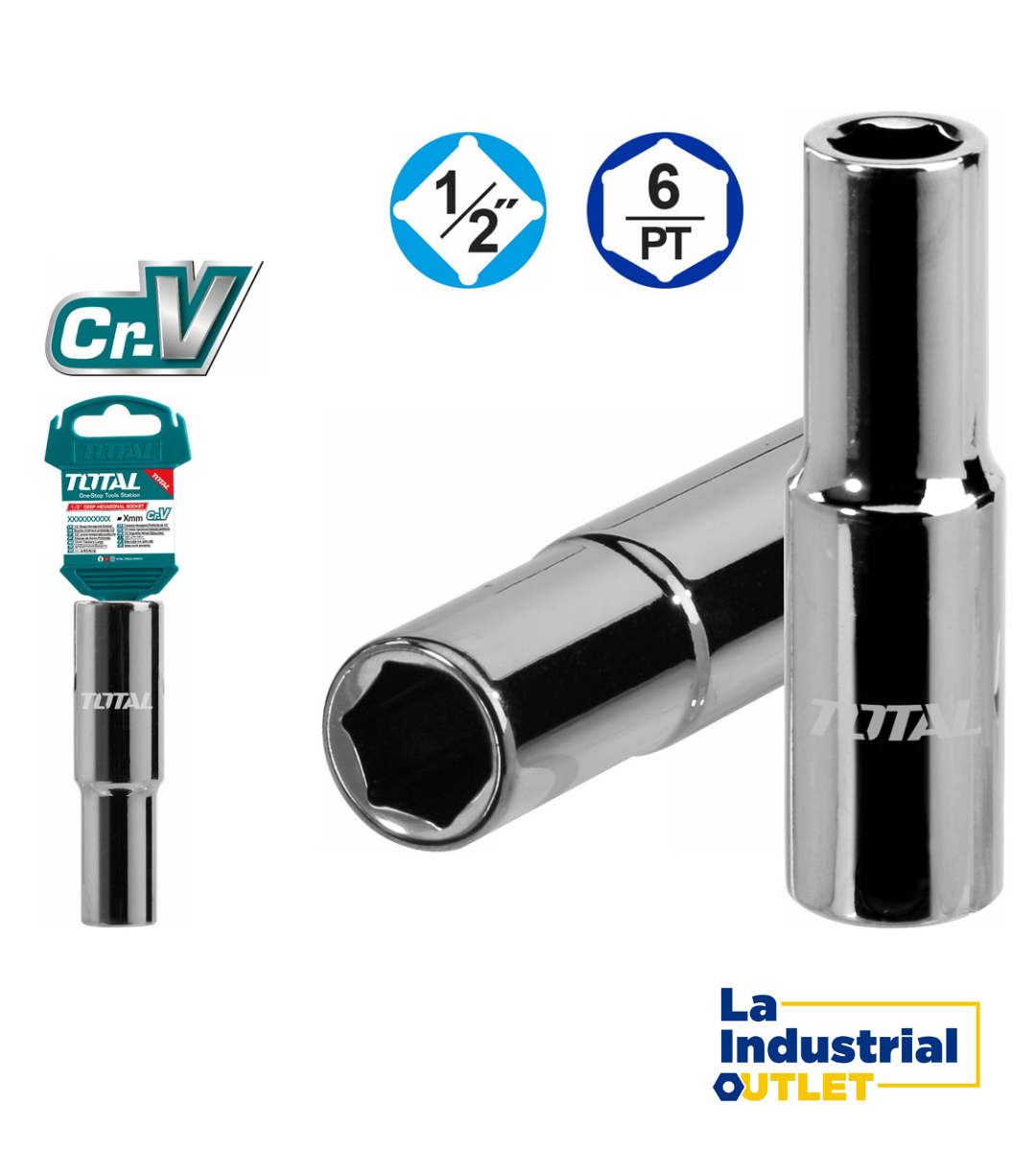 DADO LARGO HEXAGONAL 1/2´ 16MM TOTAL