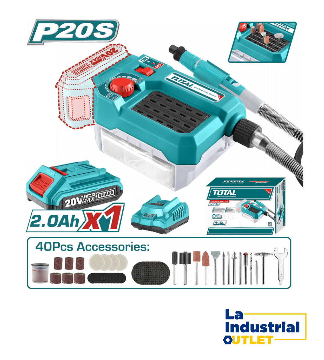 HERRAMIENTA MULTIUSO INALAMB 20V + 40V AC