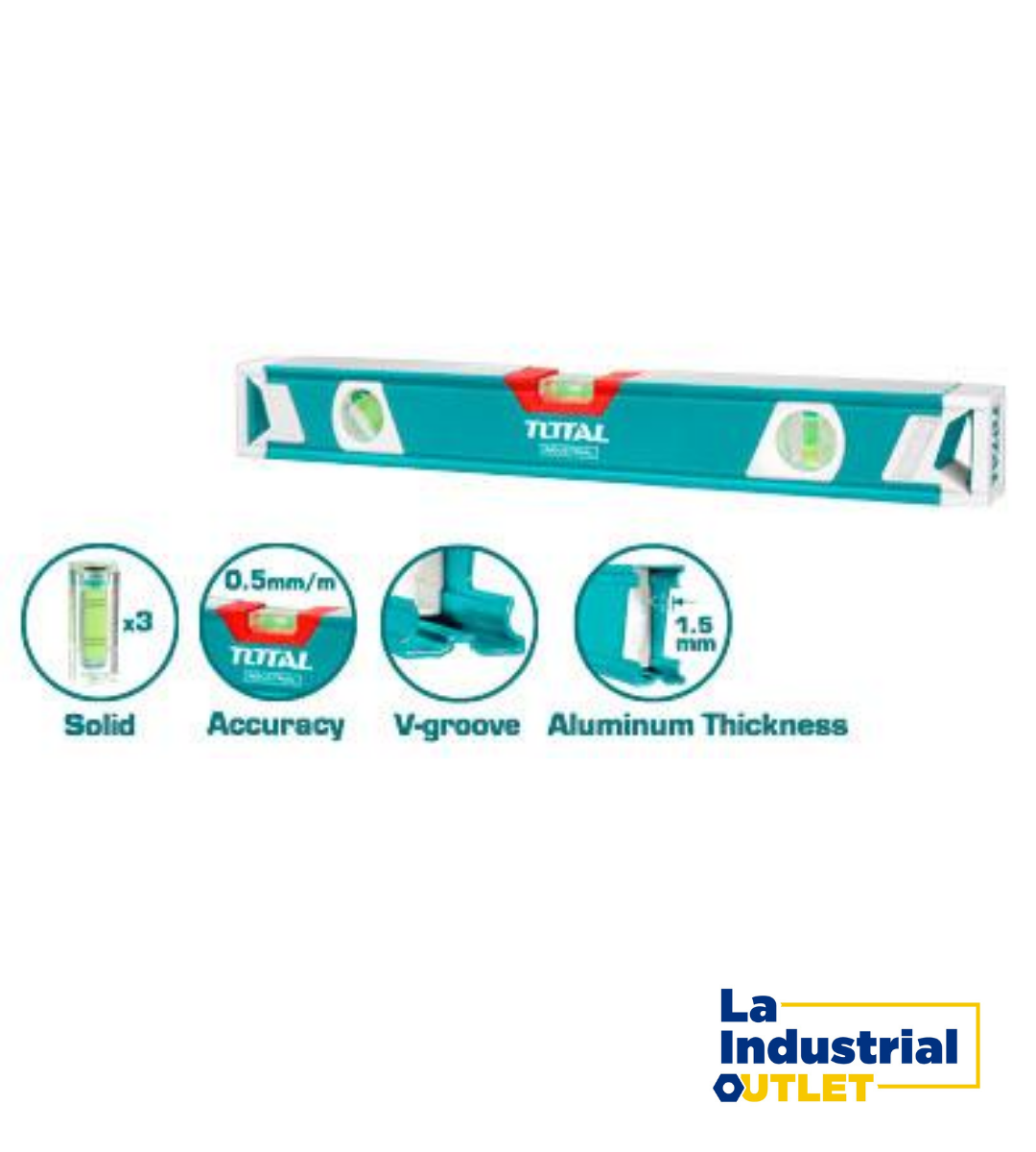 NIVEL ALUMINIO 12´ 30CM TOTAL