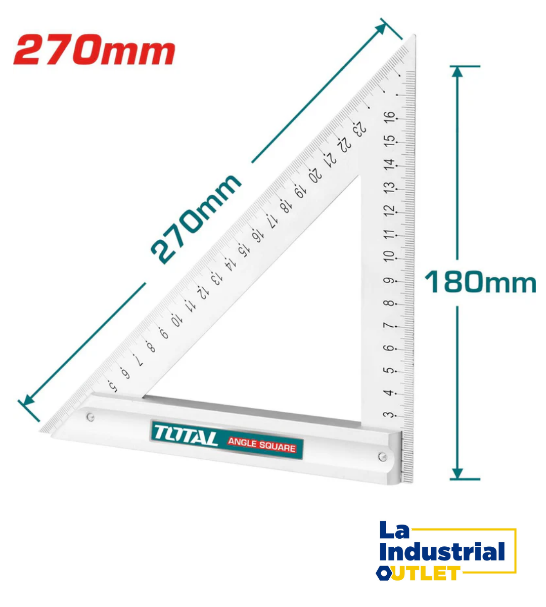 ESCUADRA DE ACERO 270MM TOTA