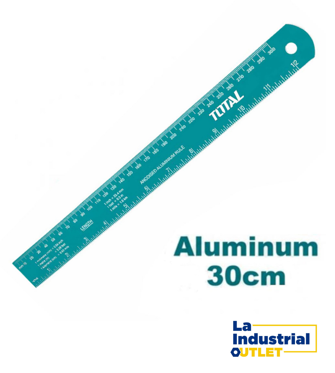 REGLA DE ALUMINIO 30CM TOTAL