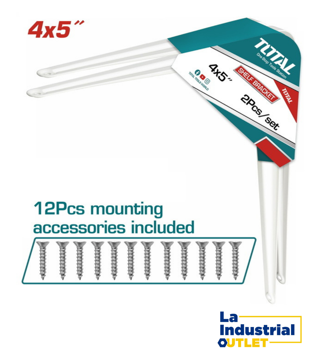 ESCUADRA REPISA 4X5´ BLANCA TOTAL