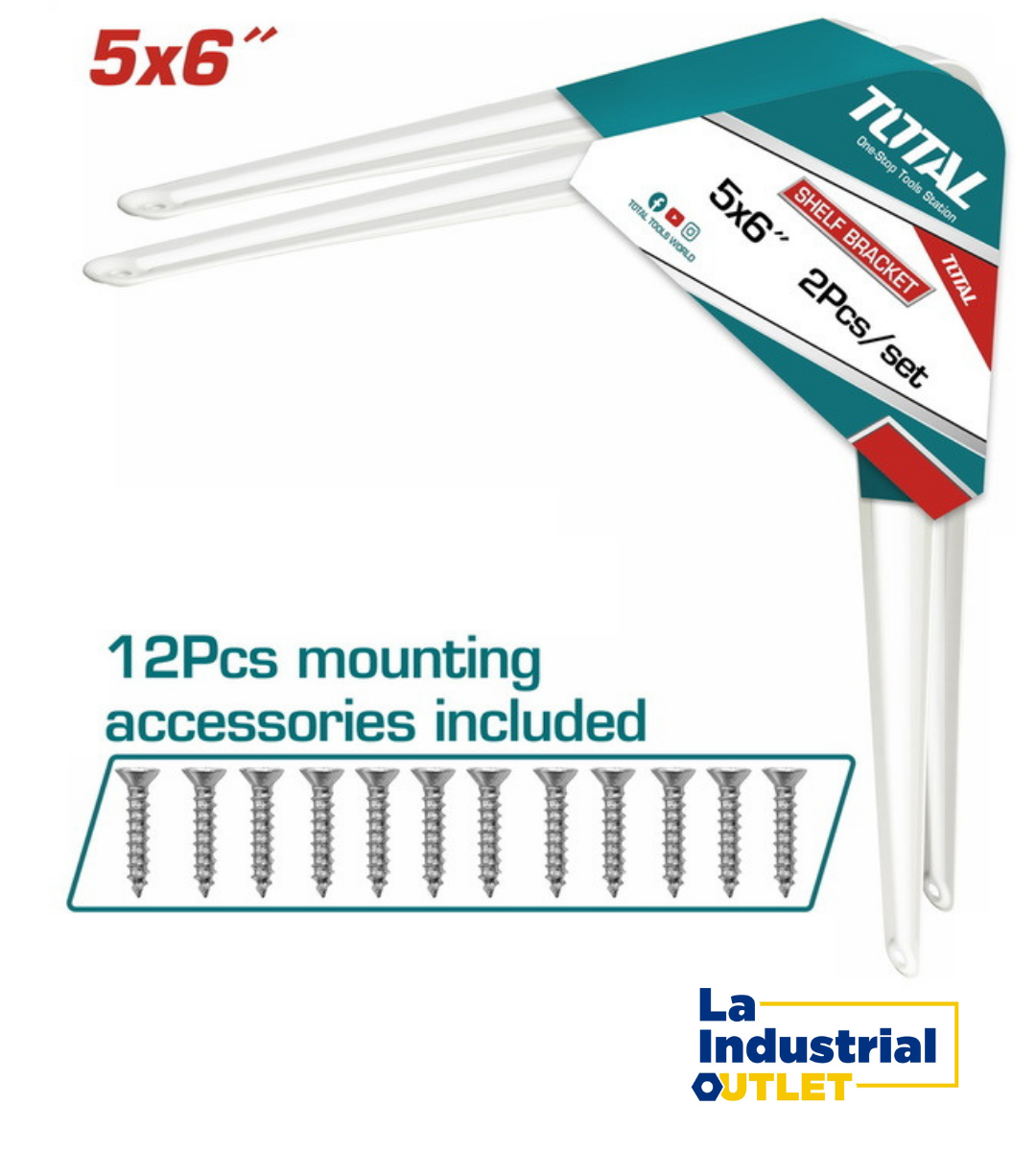 ESCUADRA REPISA 5X6´ BLANCA TOTAL