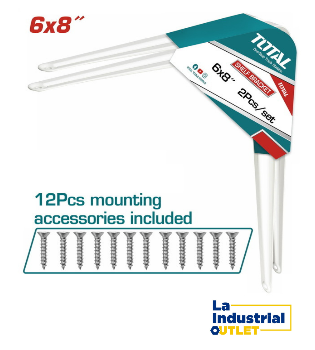 ESCUADRA REPISA 6X8´ BLANCA TOTAL