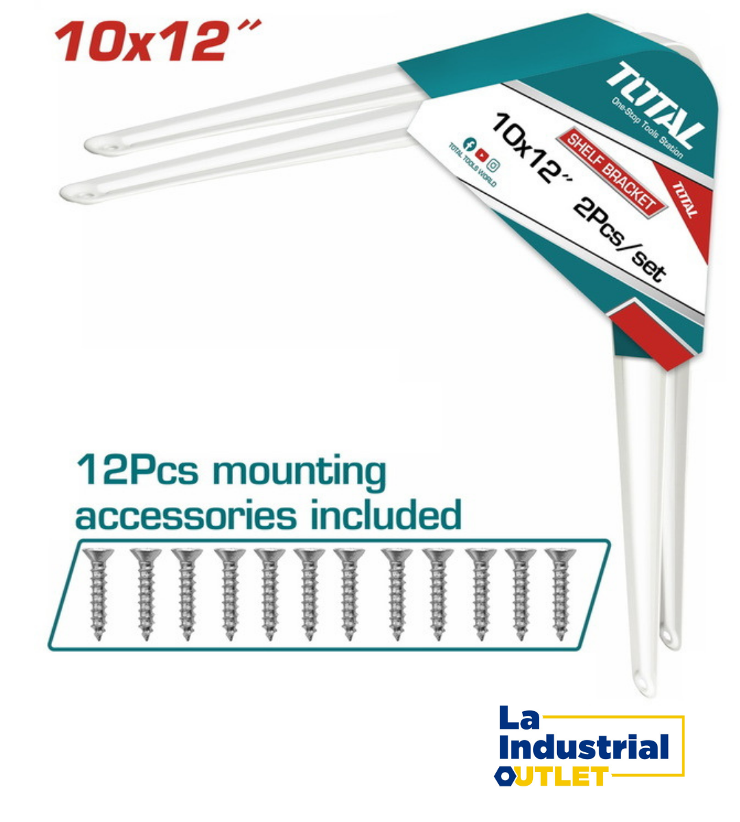 ESCUADRA REPISA 10X12´ BLANCA TOTAL