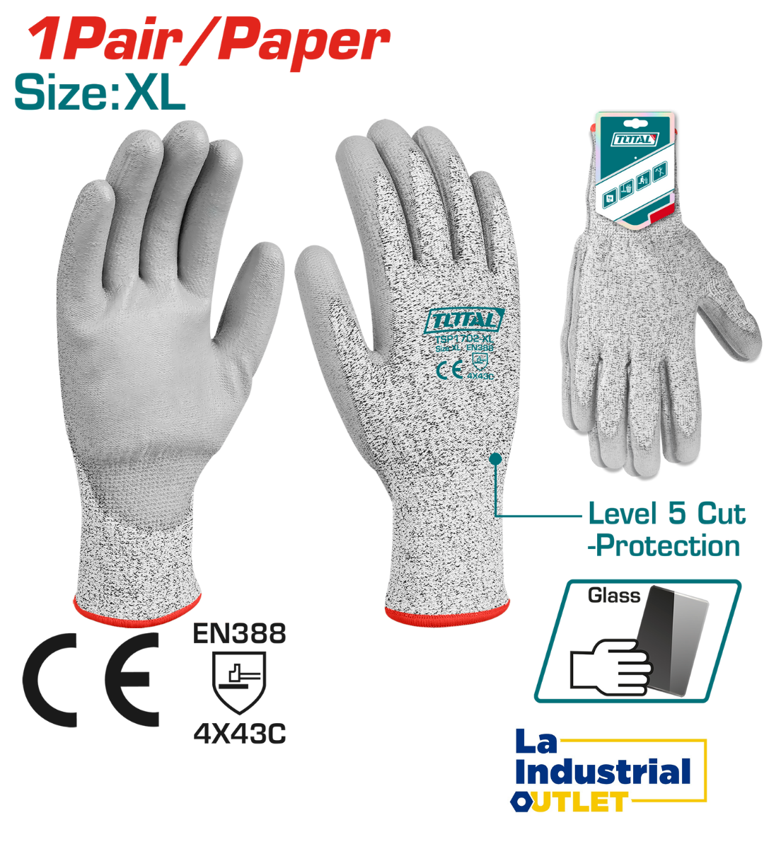 GUANTE ANTI CORTES XL TOTAL