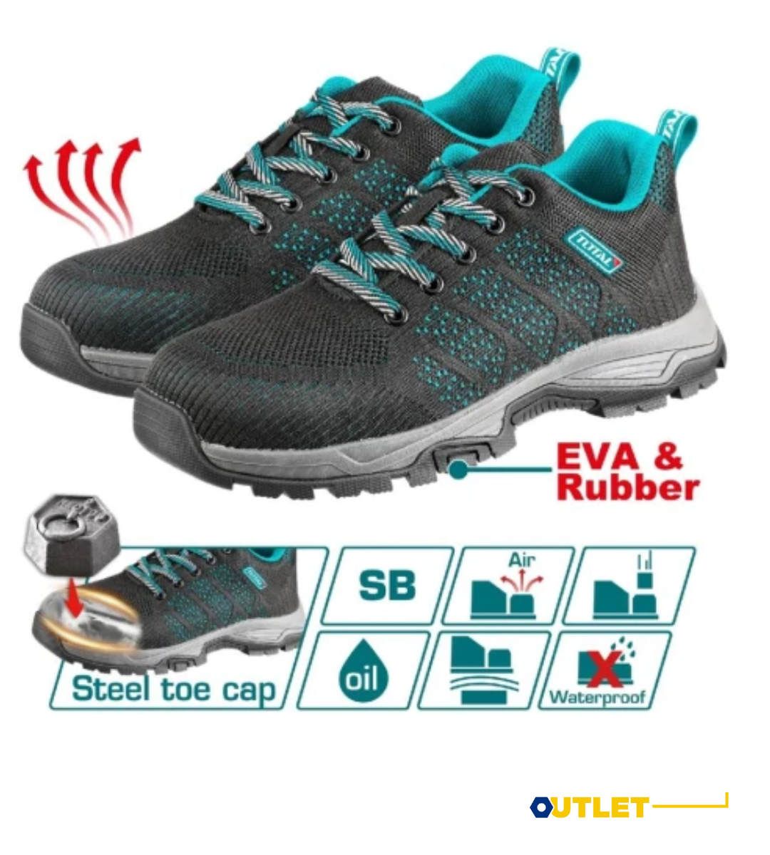 ZAPATO DE SEGURIDAD T 44 TOTAL