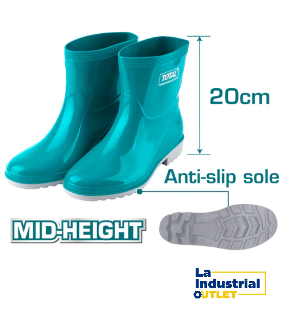BOTAS DE AGUA T41 20CM PVC/NITRILO TOTAL