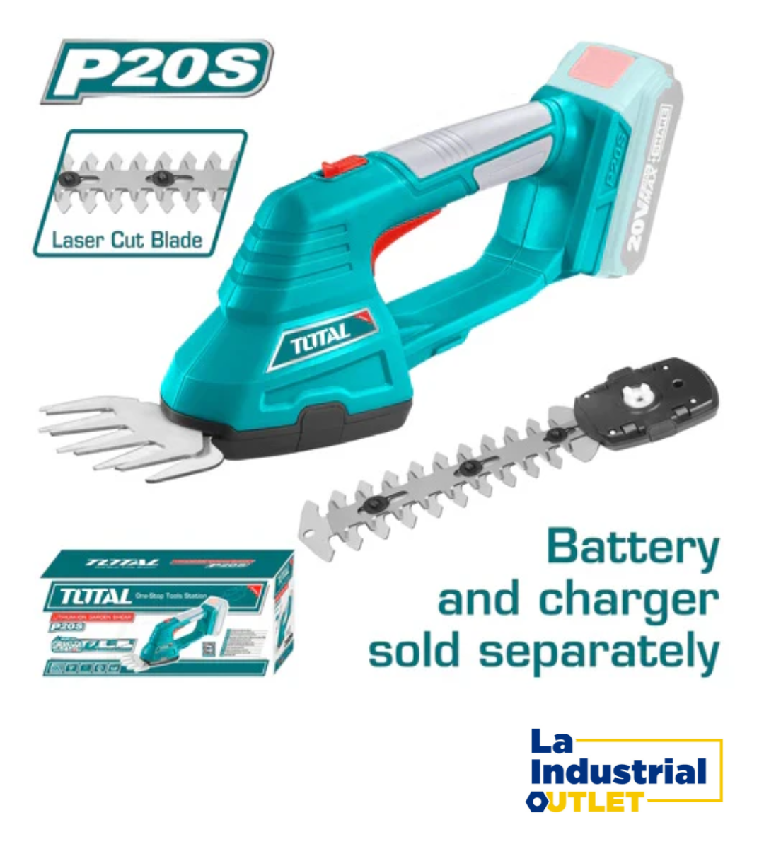 CORTASETO INALAMBRICO LITIO-ION 20V TOTAL