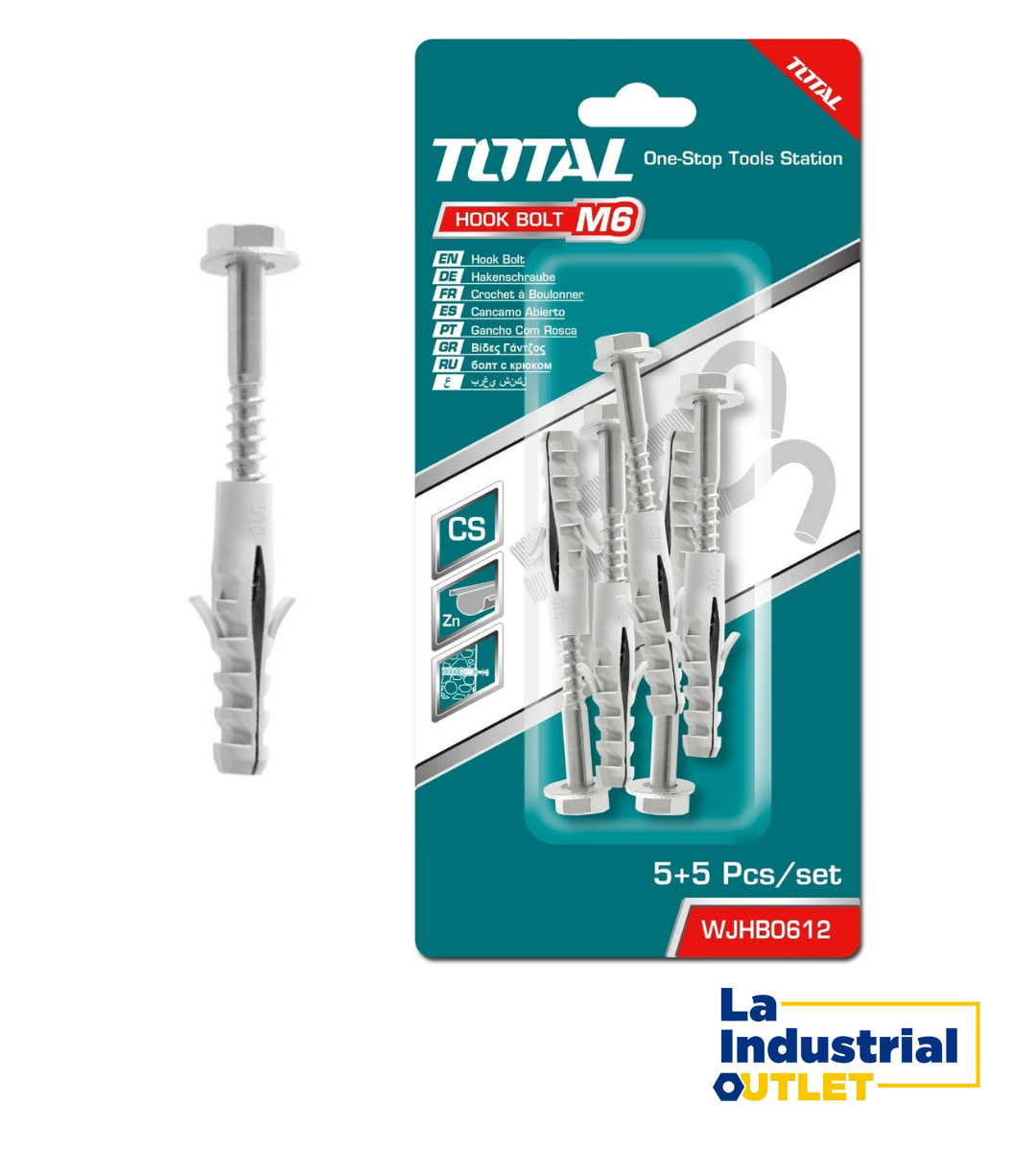 JGO TORNILLO HEX Y TARUGO ST5.0X65MM TOTAL