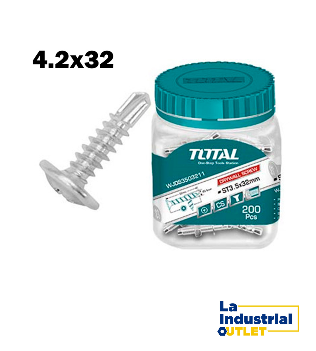 TORNILLO AUTOPERFORANTE 120PCS ST4.2X32MM