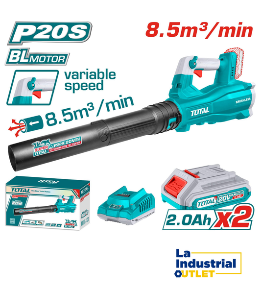 SOPLADOR INALAMB 20V + BAT Y CAR TOTAL TABLI204282