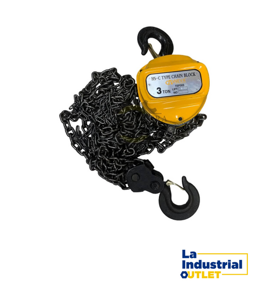 TECLE MANUAL 3 TON AMARILLO NEVA
