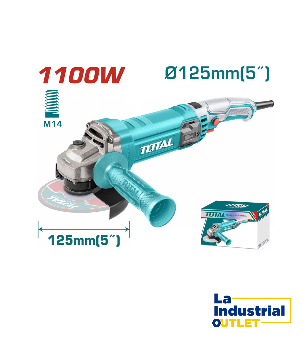 ESMERIL ANGULAR 1100W 125MM TOTAL 1