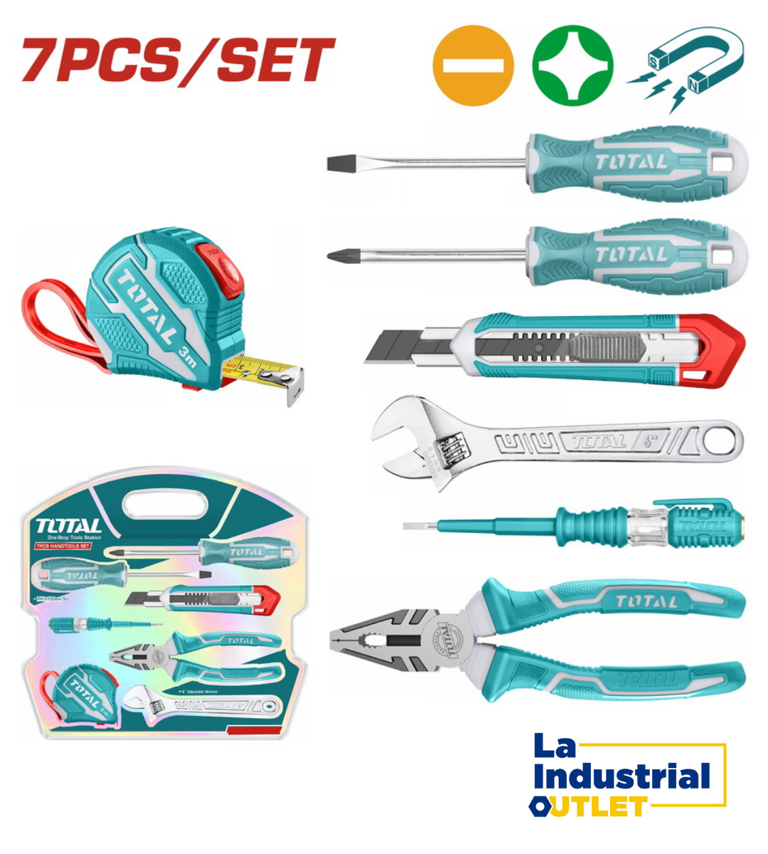 JGO HERRAMIENTAS MANUALES POR 7PCS TOTAL