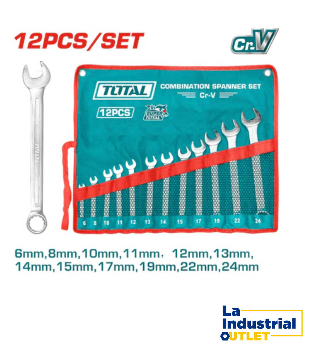 JGO LLAVE P. CORONA POR 12PCS 6-24MM TOTAL